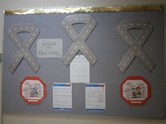 Road Ribbon for Road Safety - Warnbro Primary School ribbon board