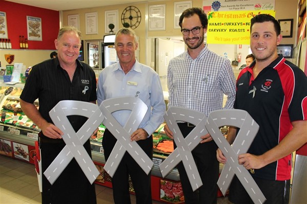 Road Ribbon for Road Safety - Promoting the campaign in Northam