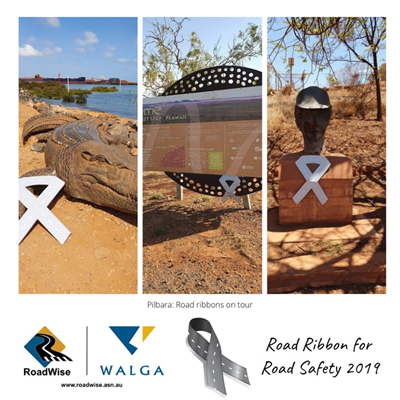 Road Ribbon for Road Safety - Road ribbon on tour in the Pilbara 2