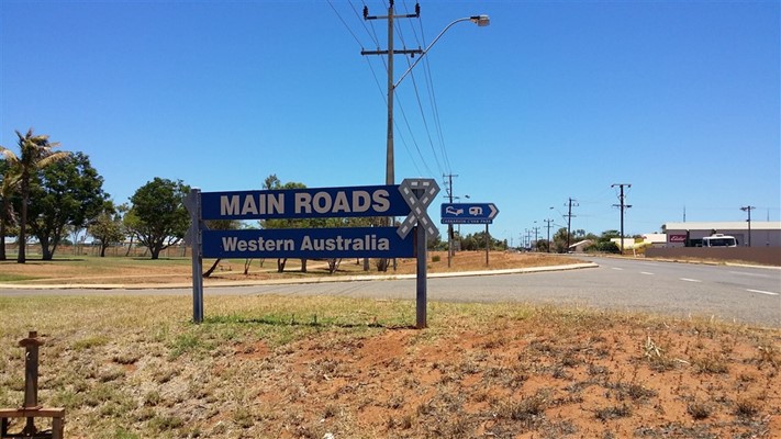 Road Ribbon for Road Safety - Carnarvon Main roads sign